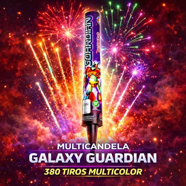 Multicandela Galaxy Guardian – 380 tiros multicolor.
